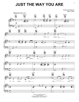 page one of Just The Way You Are (Vocal Pro + Piano/Guitar)