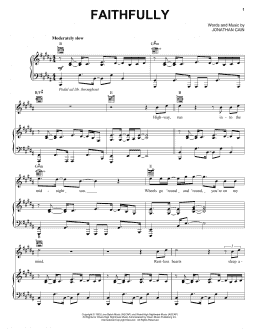 page one of Faithfully (Vocal Pro + Piano/Guitar)