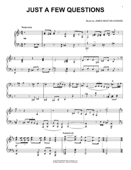 page one of Just A Few Questions (from The Nutcracker and The Four Realms) (Piano Solo)