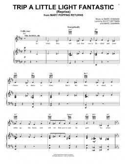 page one of Trip A Little Light Fantastic (Reprise) (from Mary Poppins Returns) (Piano, Vocal & Guitar Chords (Right-Hand Melody))