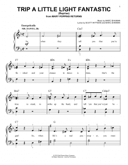 page one of Trip A Little Light Fantastic (Reprise) (from Mary Poppins Returns) (Easy Piano)