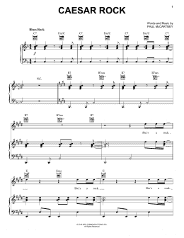 page one of Caesar Rock (Piano, Vocal & Guitar Chords (Right-Hand Melody))