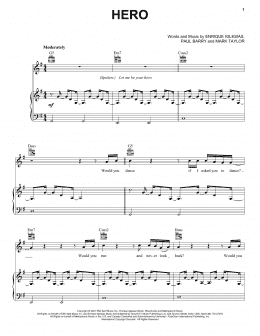 page one of Hero (Vocal Pro + Piano/Guitar)