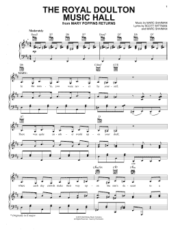 page one of The Royal Doulton Music Hall (from Mary Poppins Returns) (Piano, Vocal & Guitar Chords (Right-Hand Melody))