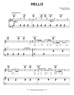 page one of Hello (Vocal Pro + Piano/Guitar)
