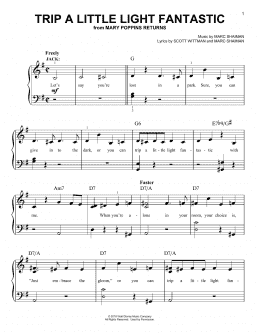 page one of Trip A Little Light Fantastic (from Mary Poppins Returns) (Easy Piano)