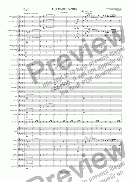 page one of The Huron Carol ('Twas in the Moon of Wintertime) - Orchestra