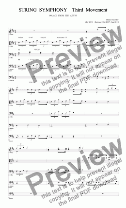 page one of String Symphony 3rd Movement