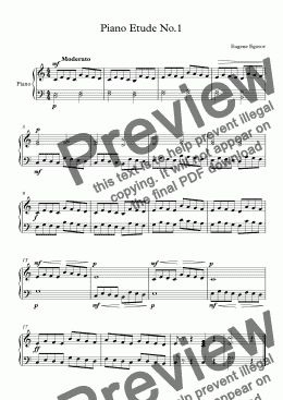page one of Piano Etude No.1 in C Major