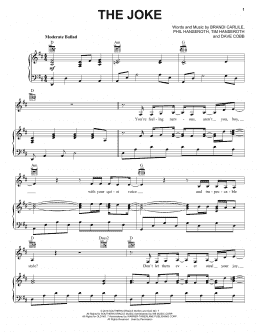 page one of The Joke (Piano, Vocal & Guitar Chords (Right-Hand Melody))