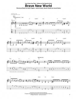 page one of Brave New World (Guitar Tab)