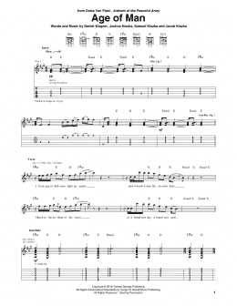 page one of Age Of Man (Guitar Tab)
