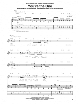 page one of You're The One (Guitar Tab)