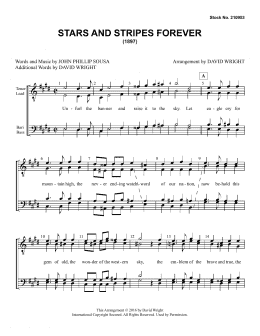 page one of The Stars and Stripes Forever (arr. David Wright) (TTBB Choir)