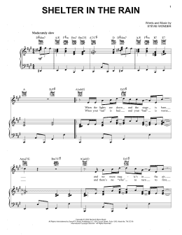 page one of Shelter In The Rain (Piano, Vocal & Guitar Chords (Right-Hand Melody))