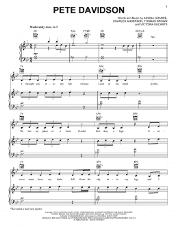 page one of Pete Davidson (Piano, Vocal & Guitar Chords (Right-Hand Melody))
