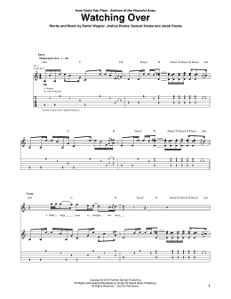 page one of Watching Over (Guitar Tab)