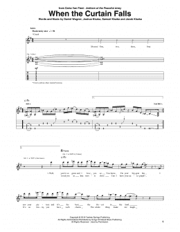 page one of When The Curtain Falls (Guitar Tab)