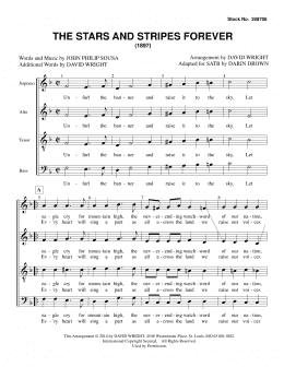 page one of The Stars and Stripes Forever (arr. David Wright) (SATB Choir)