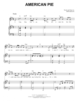 page one of American Pie (Piano & Vocal)