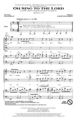 page one of Oh Sing To The Lord (TTBB Choir)
