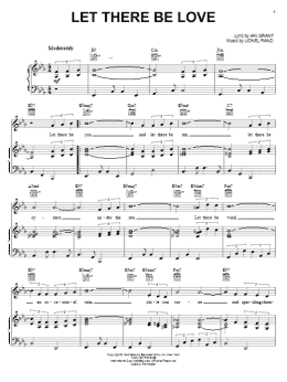 page one of Let There Be Love (Piano, Vocal & Guitar Chords (Right-Hand Melody))