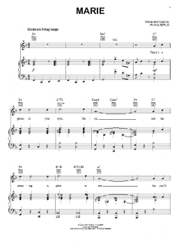 page one of Marie (Piano, Vocal & Guitar Chords (Right-Hand Melody))