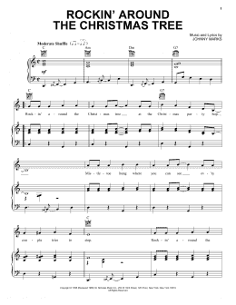 page one of Rockin' Around The Christmas Tree (Piano, Vocal & Guitar Chords (Right-Hand Melody))