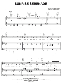 page one of Sunrise Serenade (Piano, Vocal & Guitar Chords (Right-Hand Melody))