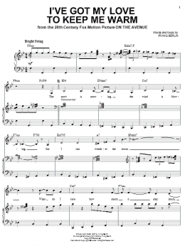 page one of I've Got My Love To Keep Me Warm (Piano & Vocal)