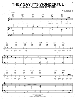 page one of They Say It's Wonderful (from Annie Get Your Gun) (Piano, Vocal & Guitar Chords (Right-Hand Melody))