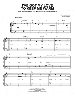 page one of I've Got My Love To Keep Me Warm (Easy Piano)
