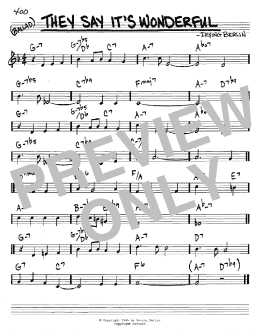 page one of They Say It's Wonderful (Real Book – Melody & Chords – C Instruments)