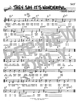 page one of They Say It's Wonderful (Real Book – Melody, Lyrics & Chords)