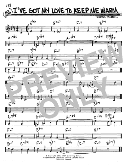 page one of I've Got My Love To Keep Me Warm (Real Book – Melody & Chords – C Instruments)