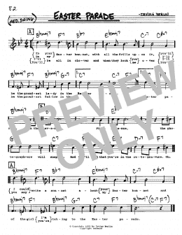 page one of Easter Parade (Real Book – Melody, Lyrics & Chords)