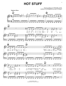 page one of Hot Stuff (Piano, Vocal & Guitar Chords (Right-Hand Melody))