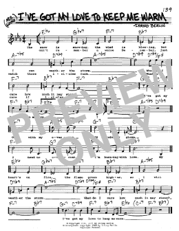 page one of I've Got My Love To Keep Me Warm (Real Book – Melody, Lyrics & Chords)