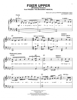 page one of Fixer Upper (from Frozen: The Broadway Musical) (Easy Piano)