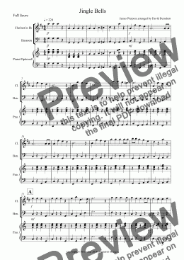 page one of Jingle Bells (Easy Version!) for Clarinet and Bassoon