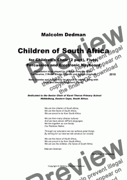 page one of Children of South Africa
