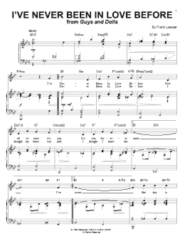 page one of I've Never Been In Love Before (Piano & Vocal)