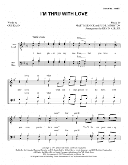 page one of I'm Thru With Love (arr. Kevin Keller) (TTBB Choir)