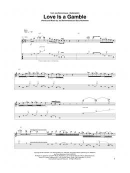 page one of Love Is A Gamble (Guitar Tab)