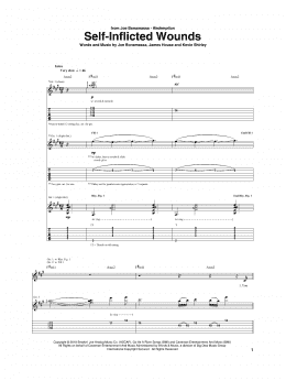 page one of Self-Inflicted Wounds (Guitar Tab)
