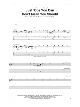 page one of Just 'Cos You Can Don't Mean You Should (Guitar Tab)