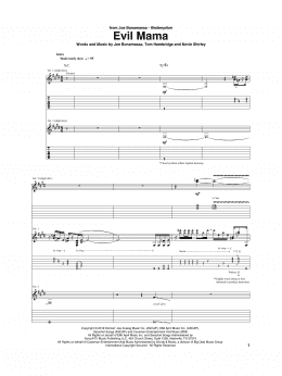 page one of Evil Mama (Guitar Tab)