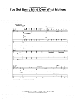 page one of I've Got Some Mind Over What Matters (Guitar Tab)