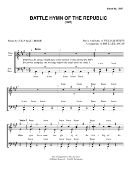 page one of The Battle Hymn of the Republic (arr. Joe Liles) (TTBB Choir)
