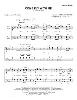 page one of Come Fly with Me (arr. Kevin Keller) (TTBB Choir)